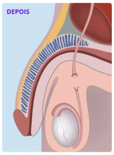 Anatomia do sistema reprodutor masculino após a vasectomia, com canais deferentes selados